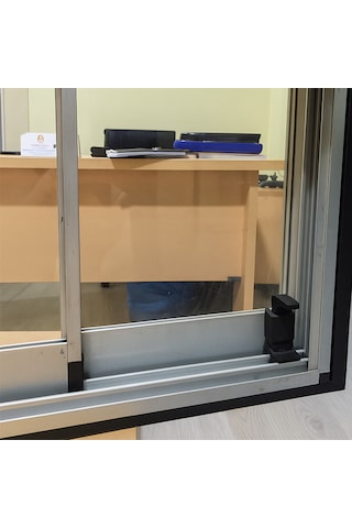 Ayrıntıshop Sürgülü Cam Balkon Eşikli Emniyet Cam Kilidi Siyah