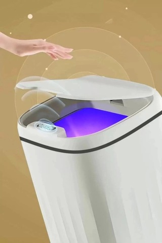 Akıllı Çöp Kovası Büyük Boy 20 Litre Uv Işık Sensörlü Sessiz Çok Renkli