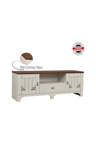 Gazel Country Tv Ünitesi 140 Cm / Kapaklı Çekmeceli Tv Sehpası
