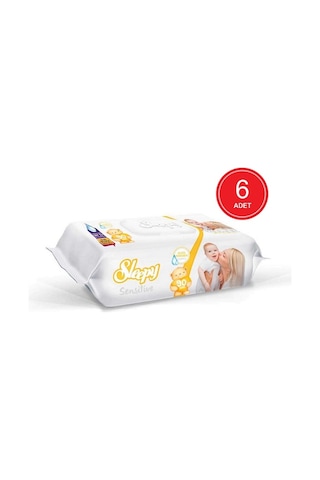 Sleepy Sensitive Hassas Ciltlere Özel Islak Bebek Havlusu 6 X 90'Lı