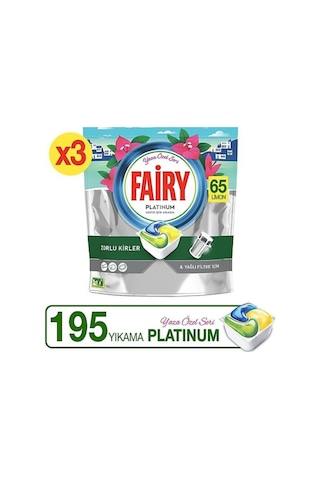 Fairy Platinum Özel Seri Bulaşık Makinesi Deterjanı 3 x 65 Tablet