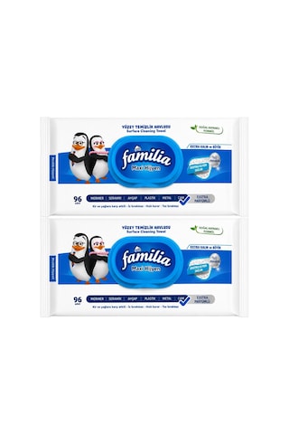 Familia Yüzey Temizlik Havlusu Maxi Hijyen 2 Li Set 192 Yaprak Beyaz