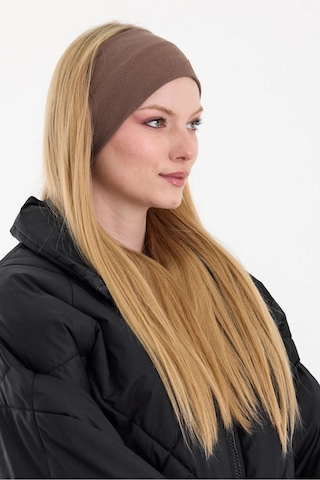 Kadın Pamuklu Kaşkorse, Kaymaz, Terletmez, Ultra Hafif, Spor Saç Bandı Bandana - Tek Ebat / Kahverengi Kahverengi