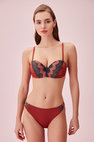 Suwen Yanı Pileli Bikini Alt Sb24560l221 Tarçın