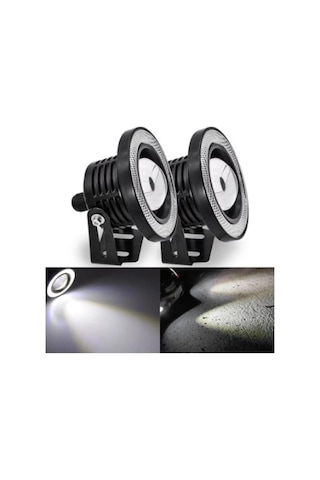 Angel Ledli Mercekli Sis Farı 89mm Beyaz 2 Adet