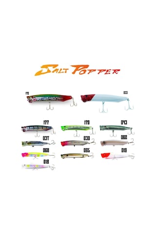 Fujin Salt Popper Sp120sw Sahte Balık, 033 Red Head