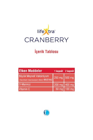 Lıfextra Cranberry 30 Kapsul