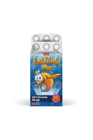 EasyFishoil Plus Balık Yağı Tutti Frutti Aromalı 30 Çiğnenebilir EasyFishoil Plus Balık Yağı Tutti Frutti Aromalı 30 Çiğnenebilir