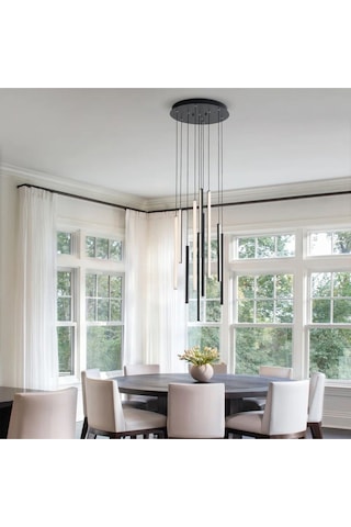 Kumanovo / Sarkıt Avize / 10 Çubuk / 3 Mt / Antrasit Gövde Antrasit