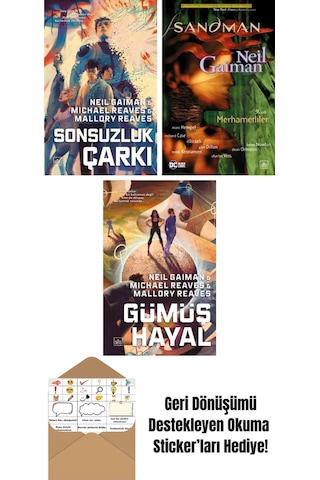 Sonsuzluk Çarkı Ara Dünya 3 Ciltli + Sandman 9 Merhametliler + Gümüş Hayal Ara Dünya 2 Ciltli