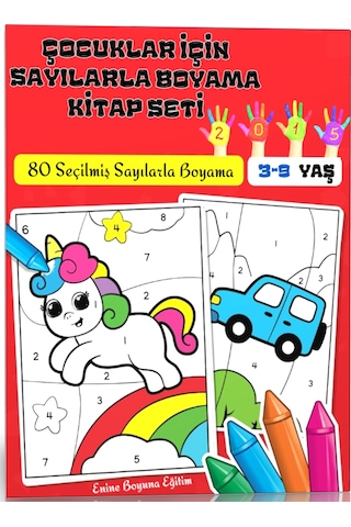 Çocuklar İçin Sayılarla Boyama Kitap Seti 2 Kitap