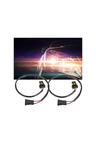 Kosona H11 Dişi - 9006/hb4/9012/9006xs Erkek 2 Adet Şerit, Pre-siyah, Plug And Play, Yüksek Verimli Bakır Tel, Sis Farı Uzatma Kablosu