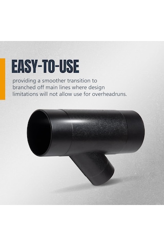 Powertec 70190 Y-fitting, 4 X 2 1/5,1 Cm