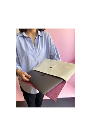 Ledcase 13.3-14 Inch Bilgisayar Evrak Çantası 36x24cm Krem Krem