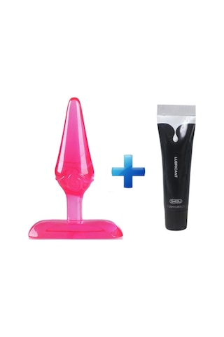 Hızlı Express Pretty Love Erotic Mini 7 CM Vantuzlu  Pembe Anal Plug + Kaydırıcı Jel