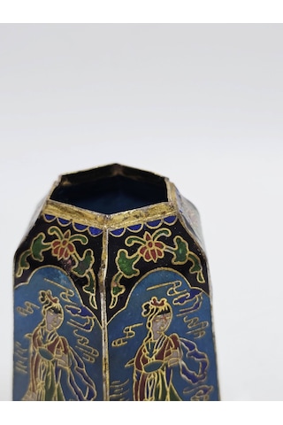 Antika Cloisonne Minyatür Kutu 12,5cm 174