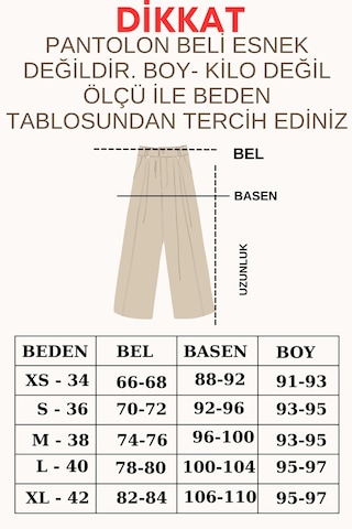 Premium Kalite Tok Kumaş Kemerli Siyah Havuç Pantolon Siyah