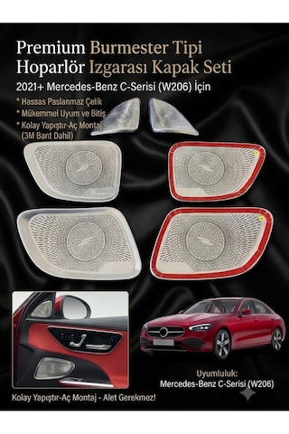 W206 Burmester Hoparlör Kapak Seti - W206 C Serisi Modifiye Aksesuar