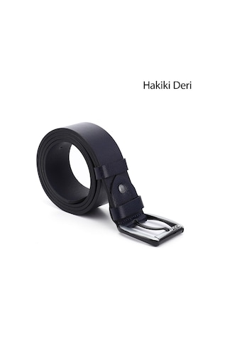 Gönderi R Lacivert Antik Hakiki Deri 4,5 Cm Kot Kemeri Lacivert