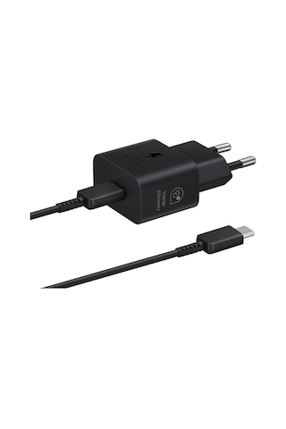 Samsung Uyumlu 25 Watt Şarj Adaptörü + Kablo Seti, Siyah