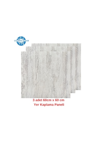 1m2 3 Adet 60x60cm Floor Yapışkanlı Zemin Ve Duvar Kaplama Paneli Arkası Kauçuklu Pvc Wc Paneli 607
