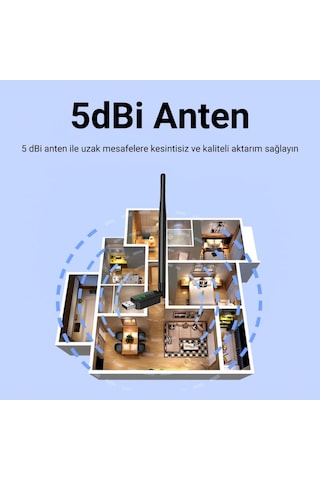 Dm Ad083 650 Mbps Usb Wireless Adaptör Wifi Alıcı Verici Access Point