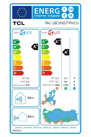 Tcl TAC-18CHSD/TPH11I Breezein A++ 18.000 BTU Wi-fi Destekli Inverter Duvar Tipi Klima