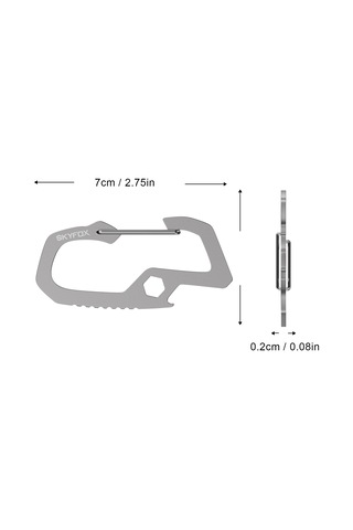 Geeksen Skyfox Edc Kredi Kartı Çok Amaçlı Alet - 420 Paslanmaz Çelik, Airtag Kılıfı Ve Paracord Anahtar Zinciri İle