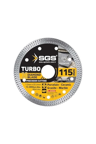 Daire Testere Seramik Granit Mermer Kesim Için 115 Mm Boy 22.2 Mm Delik 1.4 Mm Kalınlık Dayanıklı Presli Hızlı Ku
