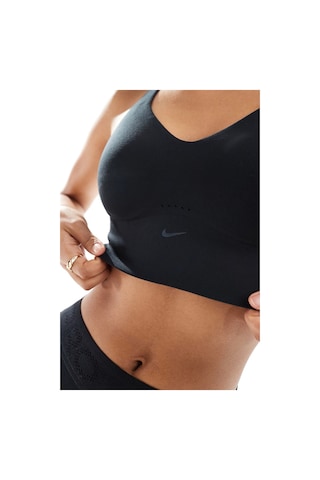 Nike Dri-fit Alate Medium Support Long Design Long Pad Convertible Training Womens Bra Pedli Kadın Spor Bra Siyah