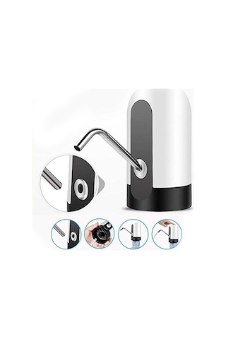 Ayt Crown Crw-1006 Usb Şarjlı Otomatik Sebil Damacana Su Pompası Su Bidonu Pompa Gri