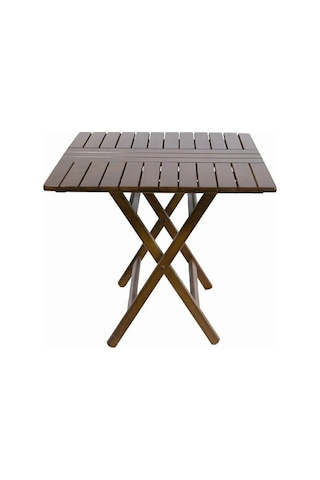 Ürgüp Katlanır Ahşap Bahçe Balkon Seti: 60X80 Masa + 2 Sandalye