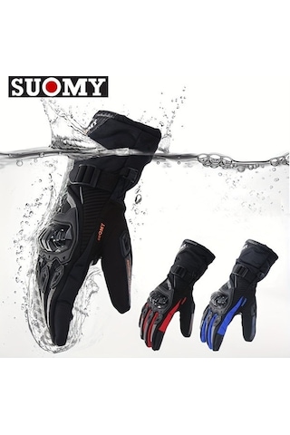 Shineyee Suomy Kışlık Motosiklet Eldiveni - Su Geçirmez, Sıcak Tutan, Uzun Kollu Wp-02 Siyah Xxl