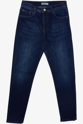 Breeze Erkek Çocuk Jean Pantolon Taşlanmış Cepli Düğmeli 9-14 Yaş, Mavi Mavi