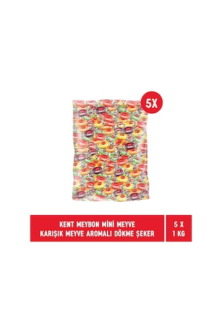 Kent Meybon Mini Karışık Meyve Aromalı Şeker 5 x 1 KG