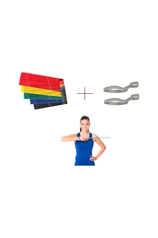5 x 1.5 Mt Theraband Egzersiz Bandı 2 x Tutma Assist