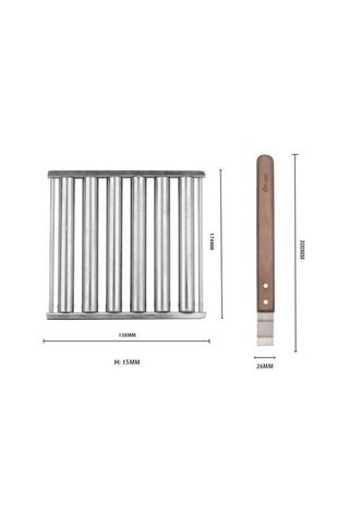 Wondernest Izgara Paslanmaz Çelik Ahşap Saplı Hot Dog Sosis Barbekü Rafı - Mutfak Aletleri Kutulu Çok Renkli Çok Renkli