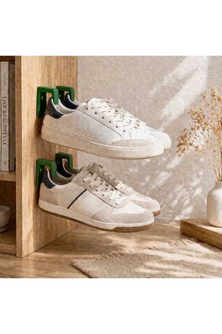 Duvar Tipi Ayakkabı Askısı 2 Li Set Sneaker Duvar Rafı Yer Kaplamayan Organizer Yeşil