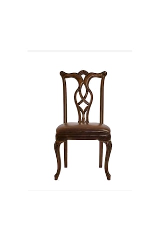 Bengimobilya Sandalye Kayın Ahşap Model Zus002 Kahverengi Suni Deri Parlak C