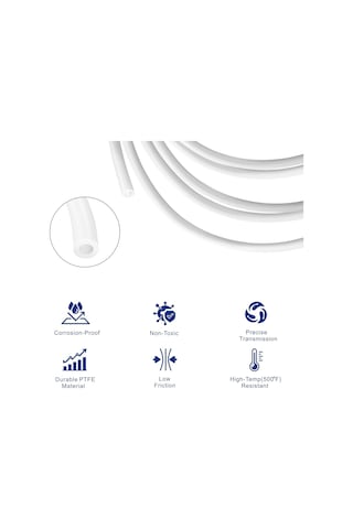 Ptfe Teflon Boru 1m 100cm - 2mm Id 4mm Od 1.75mm Filament Bowden 3d Yazıcı Uyumlu Tüp