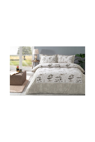 Toile De Jouy King Size Nevresim Takımı Bej