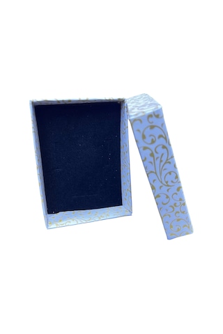 Karton Süngerli Beyaz Gold Çizgili Renk 8/6 Cm 48 Adet Üçlü Set Takı Kutusu Çok Renkli