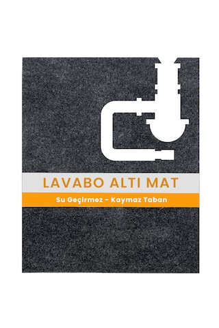 Beylini Lavabo Altı Matı Sıvı Geçirmez Kaymaz Taban 60x76 Cm