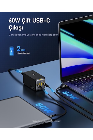 Aohi Magcube 4 Portlu Masaüstü Usb Şarj İstasyonu, Gan+ 120w