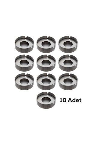Porsima 10'lu Etn-016 Paslanmaz Çelik Metal Kül Tablası Küllük