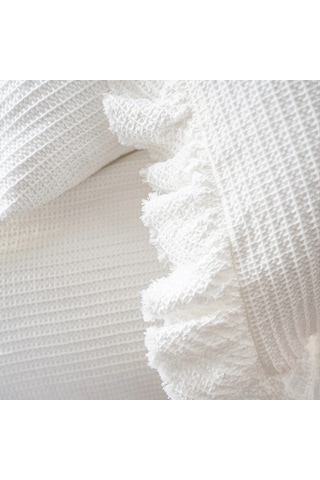 Ecocotton Dina Krem %100 Organik Pamuk Çift Kişilik Pike Yatak Örtüsü Krem