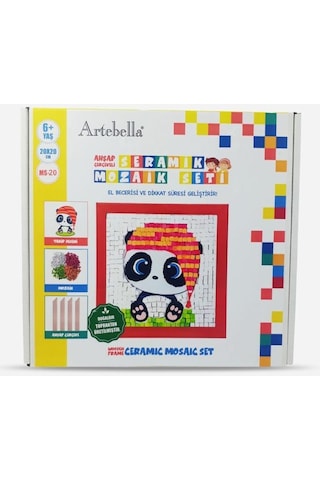 20 I Çocuk Ahşap Çerçeveli Seramik Mozaik Set 20x20 Cm