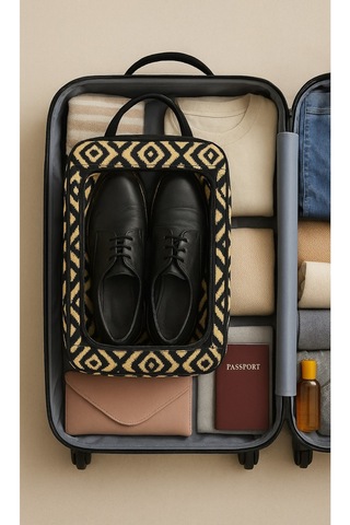 Valiz Düzenleyici I Ayakkabı Taşıma Çantası I Bavul Içi Düzenleyici I Ayakkabı Taşıma Kutusu Bej