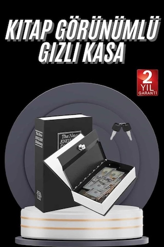 Mey İthalat Gizli Kasa Kilitli Sözlük Görünümlü 18cm Gizli Kasa Büyük Boy Anahtarlı