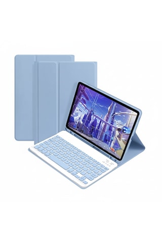 Microcase Apple Uyumlu iPad 9. Nesil 10.2 İnch Tablet Bluetooth Klavyeli Standlı Kılıf - Bkk4 Klavyeli Kılıf